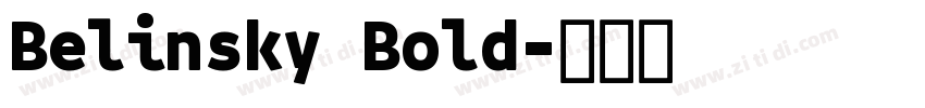 Belinsky Bold字体转换
